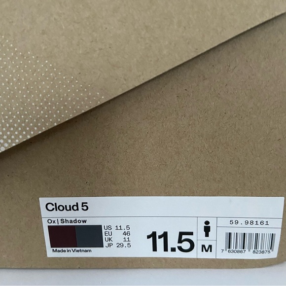 On Running Cloud 5 Men's Shoes  Burgundy Ox Shadow 11.5 - Picture 16 of 16